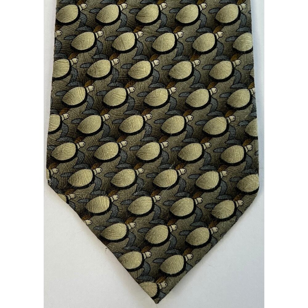 The Nature Conservancy Green Sea Turtle Silk Tie Novelty Animal Mens Korea